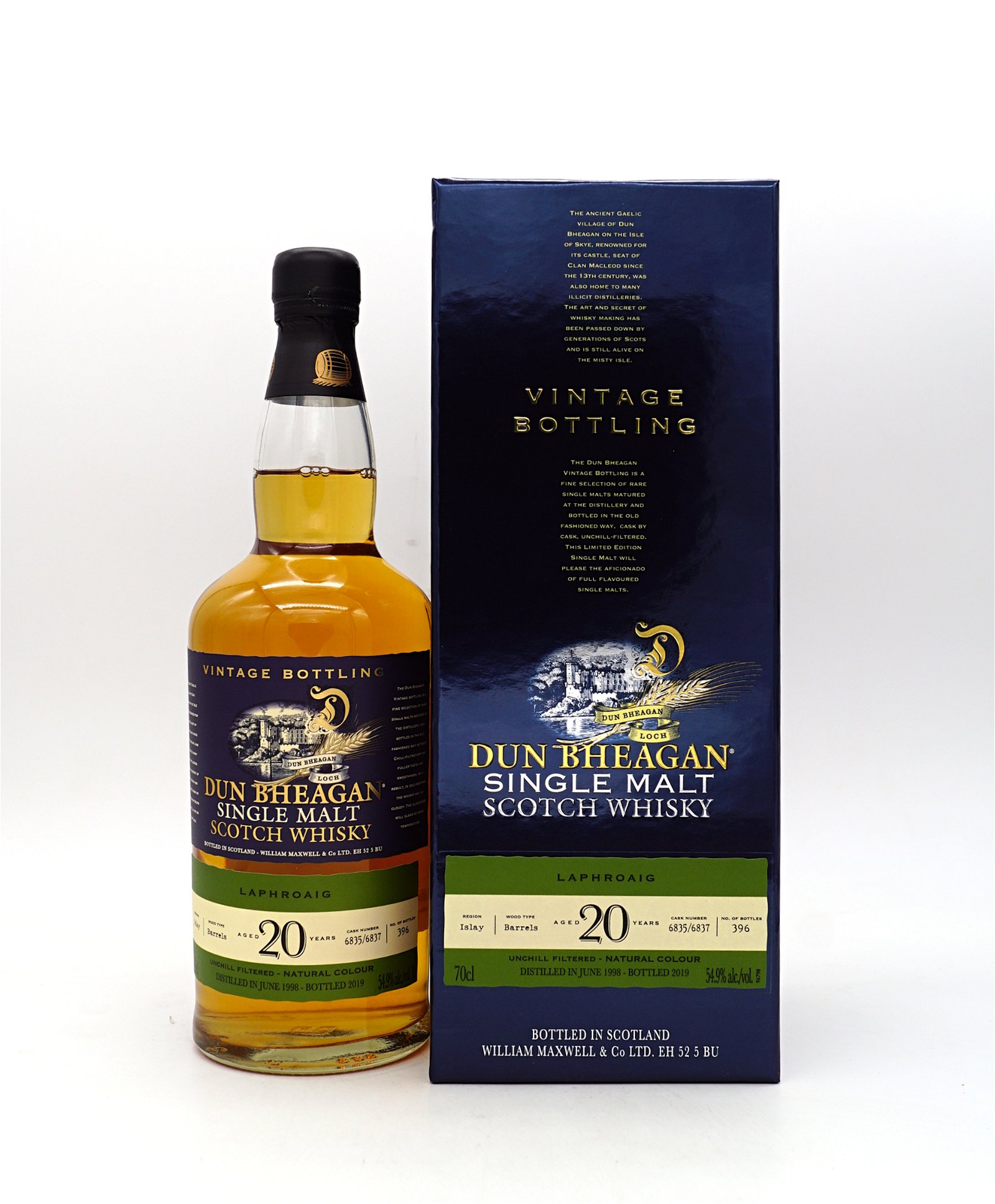 Dun Bheagan Laphroaig 20 Jahre Single Malt Scotch Whisky 