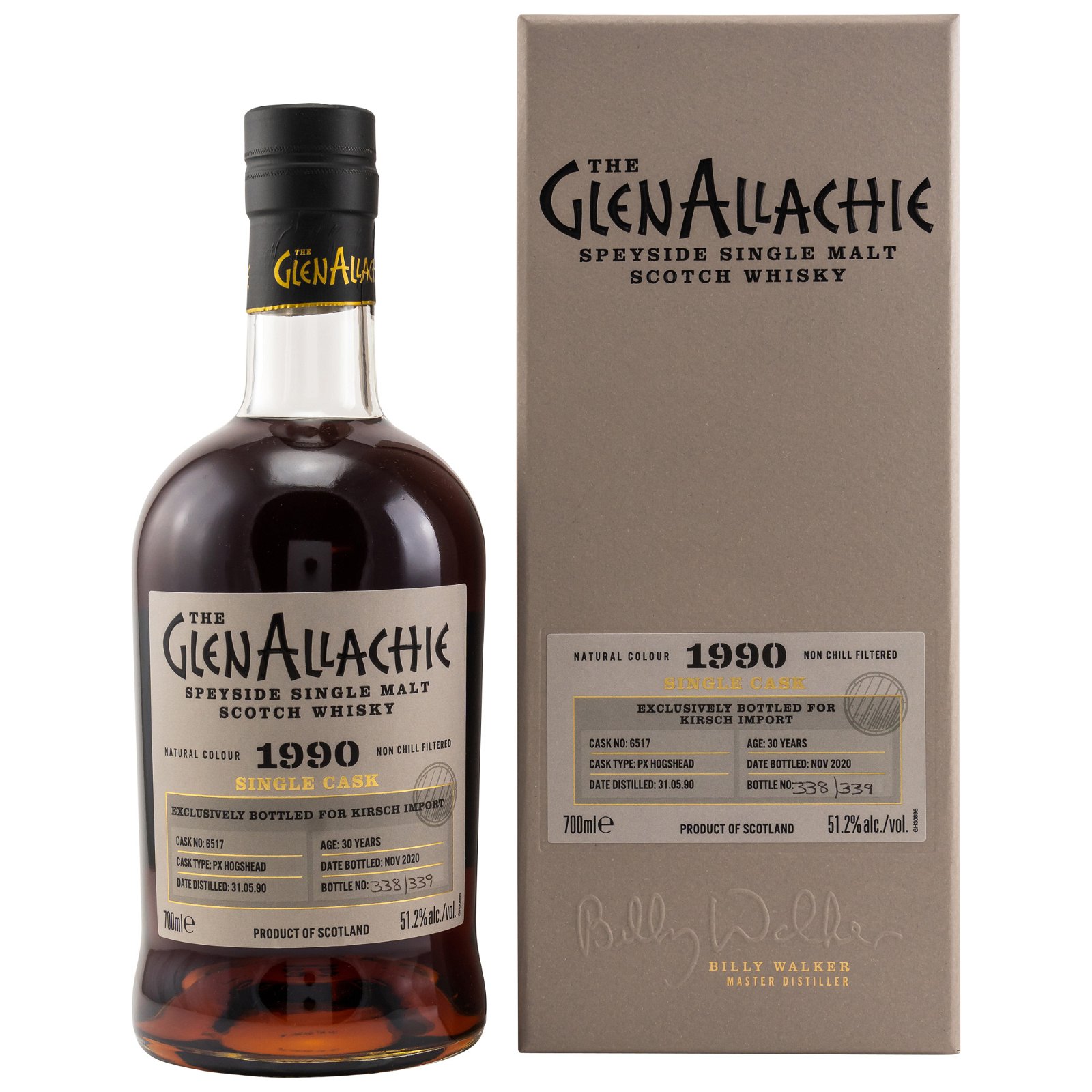 GlenAllachie Single Cask 30 Jahre 1990/2020 Speyside Single Malt Scotch Whisky